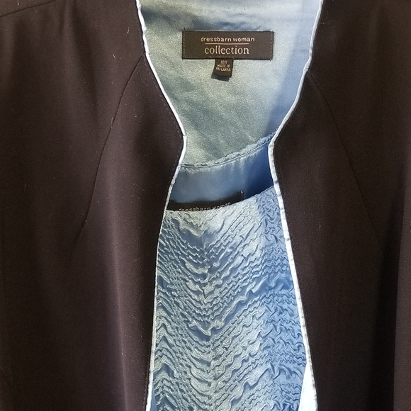 Dress Barn 18W Black and Blue Suit Jacket - Picture 2 of 3